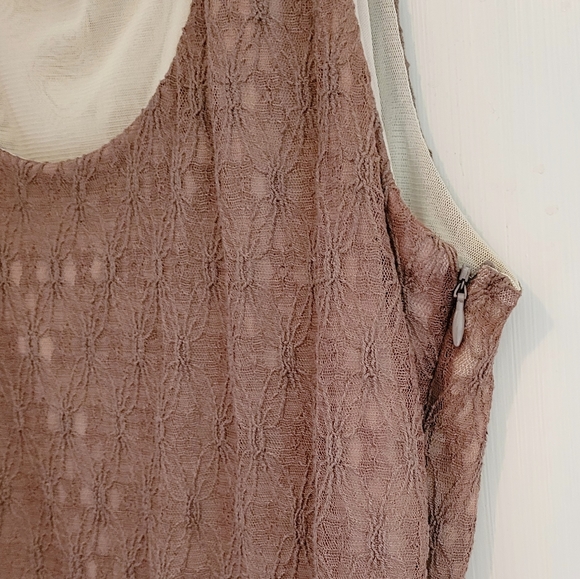 Taupe Top With Removable Rose Pin - Picture 4 of 12